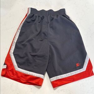 Starter Gray and Red Athletic Shorts.  Boys medium size 8-10.